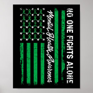 Póster Lucha contra la conciencia de salud mental de la b