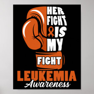 Póster Lucha contra la leucemia, apoyo al mes de la toma