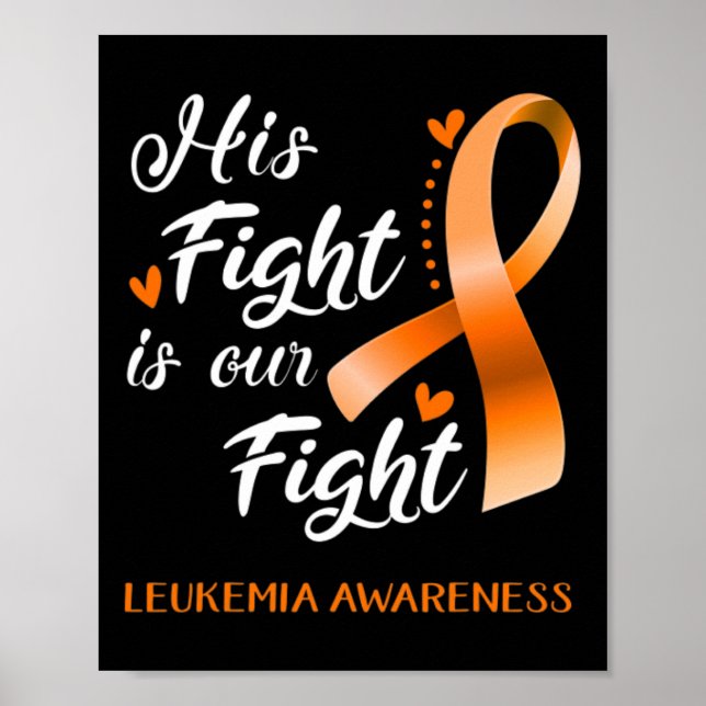 Póster Lucha contra la leucemia Ayuda a la toma de concie (Frente)