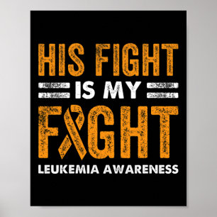 Póster Lucha contra la leucemia Concienciación sobre el c
