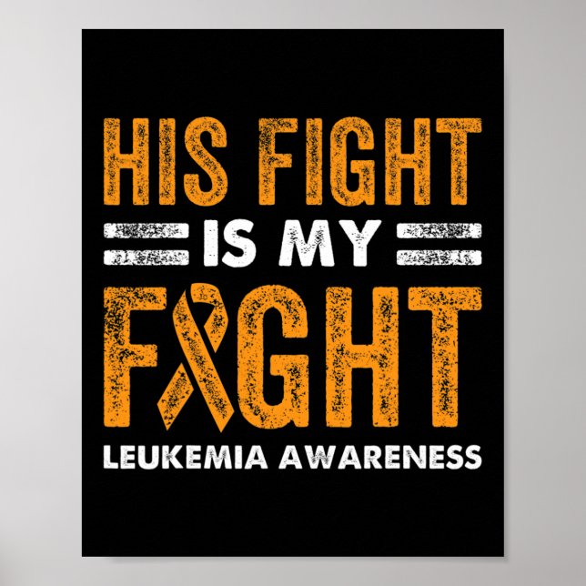 Póster Lucha contra la leucemia Concienciación sobre el c (Frente)