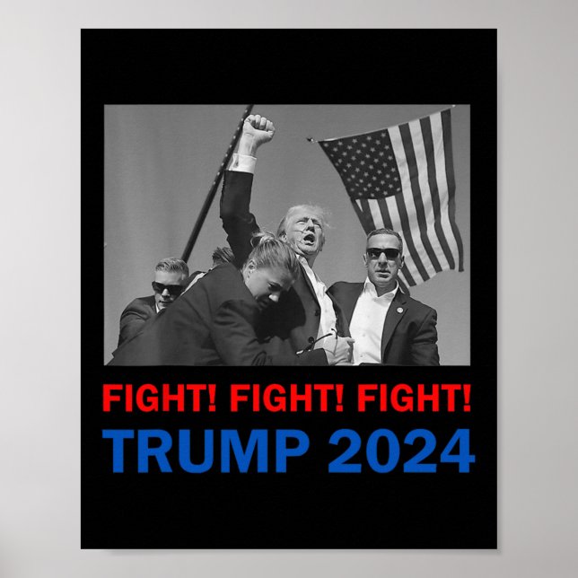 Póster Lucha contra la lucha de Trump en 2024 (Frente)