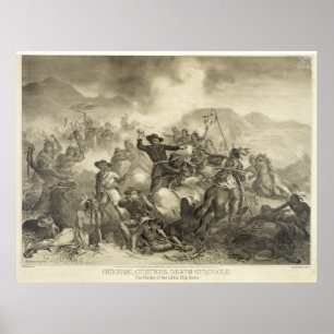 Póster Lucha contra la muerte del General Custer [1878?]