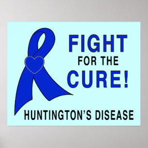 Póster Lucha de la enfermedad de Huntington para la