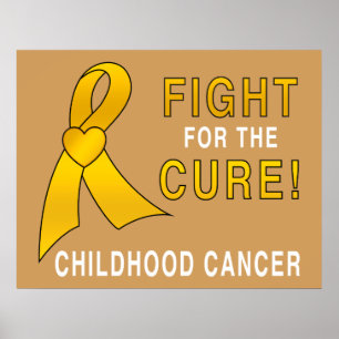 Póster Lucha del cáncer de la niñez para la curación