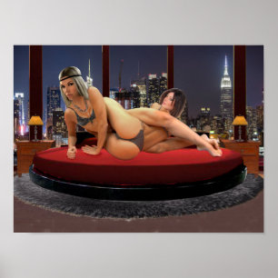 Póster Lucha en Foxy Penthouse