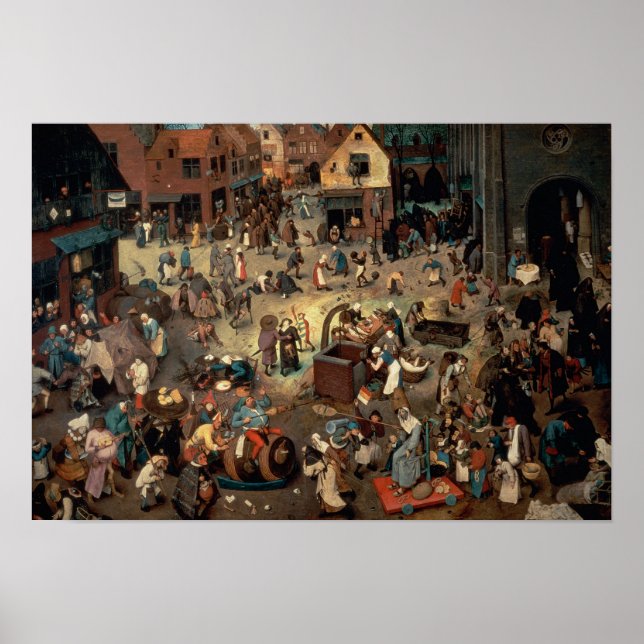 Póster Lucha entre el carnaval y la Cuaresma, 1559 (Frente)