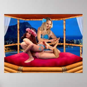 PÓSTER LUCHA FANTASÍA HAWAIANA