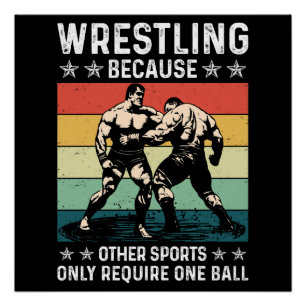 Póster Lucha libre porque otros deportes requieren una pe