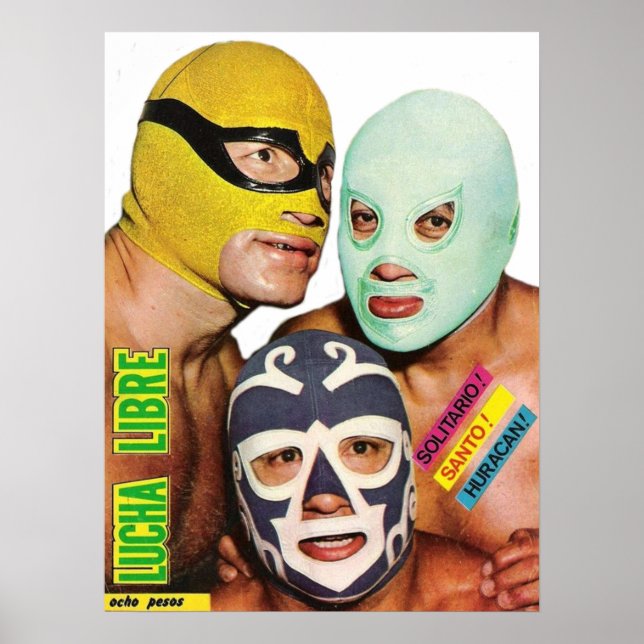 Póster Lucha libre trio (Frente)
