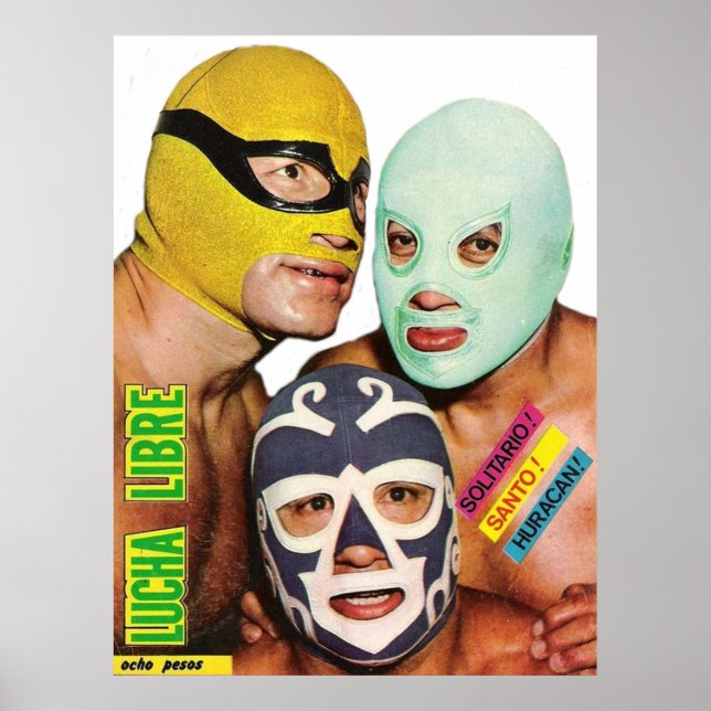 Póster Lucha libre trio (Frente)