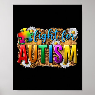 Póster Lucha Por El Autismo Daisy Y Concienciación Sobre