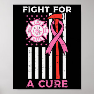 Póster Lucha Por Una Cura Para El Cáncer De Mama De Bande