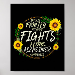 Póster Lucha Solo. Apoyo Familiar. Conciencia sobre el Al