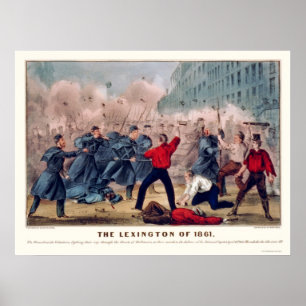 Póster Lucha voluntaria de la calle en Baltimore 1861