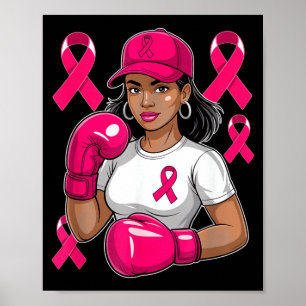 Póster Luchador contra el cáncer de mama