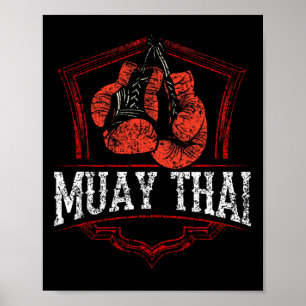 Póster Luchador de Artes Marciales de Muay Thai Pasatiemp