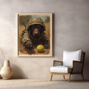 Póster Luchador de búsqueda: listo, objetivo, mordaza