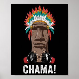 Póster Luchador de Chama Fan de Mma Jjb Boxeo Muay Thai K