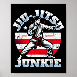 Póster Luchador de Jiu-Jitsu Jujutsu Ju-Jitsu BJJ Brasile