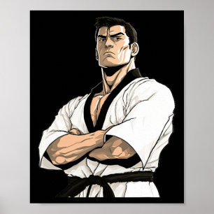 Póster Luchador de Karate Kyokushin - Artes Marciales