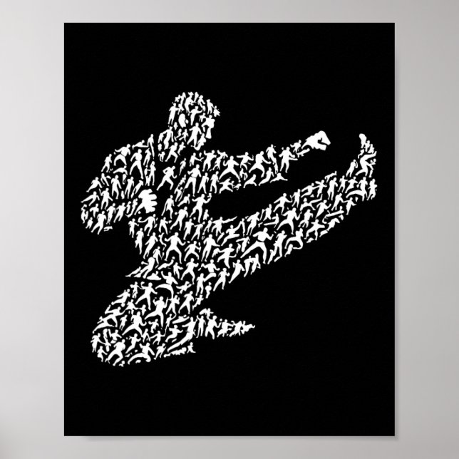 Póster Luchador de Karate y Kung Fu  (Frente)