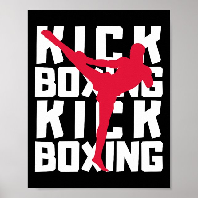 Póster Luchador de kickboxing (Frente)