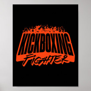 Póster Luchador de kickboxing, Entrenamiento, Ropa deport