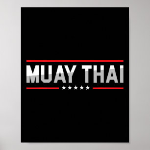 Póster Luchador Deporte Muay Thai Mma Tailandia Boxeo Mar