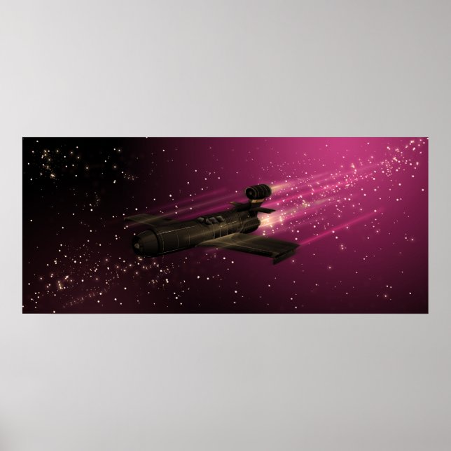 Póster Luchador espacial retro (Frente)