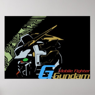 Póster Luchador móvil G Gundam Brillante Gundam
