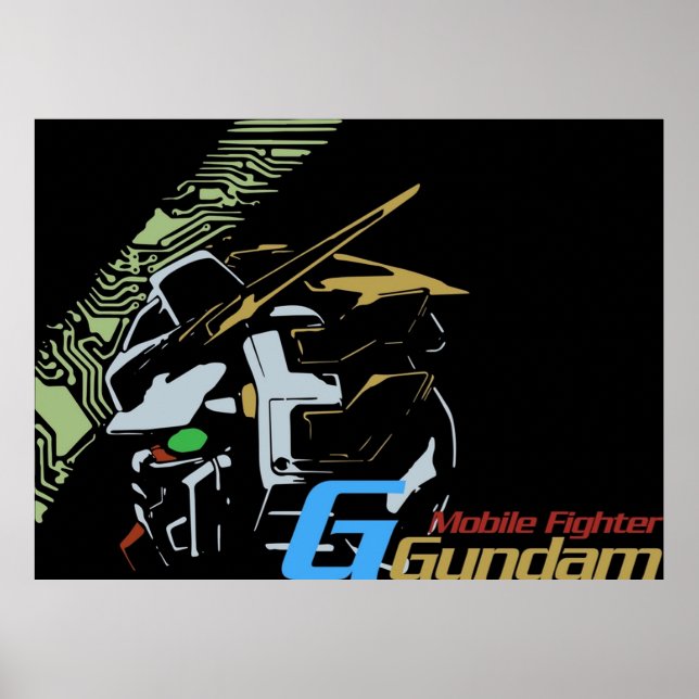 Póster Luchador móvil G Gundam Brillante Gundam (Frente)