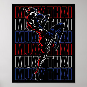 Póster Luchador Muay Thai Deportes Artes Marciales Mma Ta