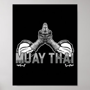Póster Luchador Muay Thai Deportes Mma Artes Marciales Ta