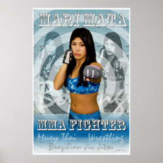 Póster Luchadora de la MMA Mari Mata