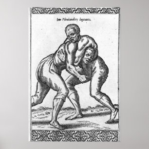 Póster Luchadores turcos