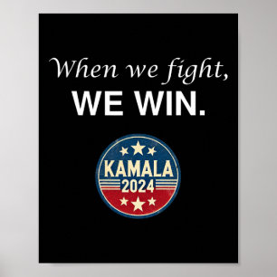 Póster Luchamos Contra Harris 2024 Kamala Harris Por El P