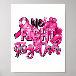 Póster Luchamos juntos contra el cáncer de mama de guerre