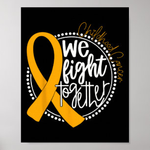 Póster Luchamos juntos contra la conciencia sobre el cánc