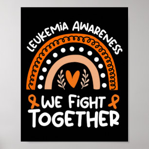 Póster Luchamos juntos contra la leucemia Conciencia Leuc