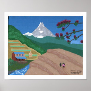 Póster Luchando con Oxen, Nepal
