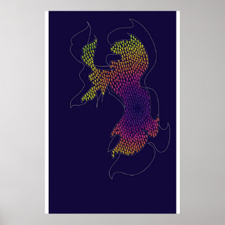 Póster Luchando contra el león