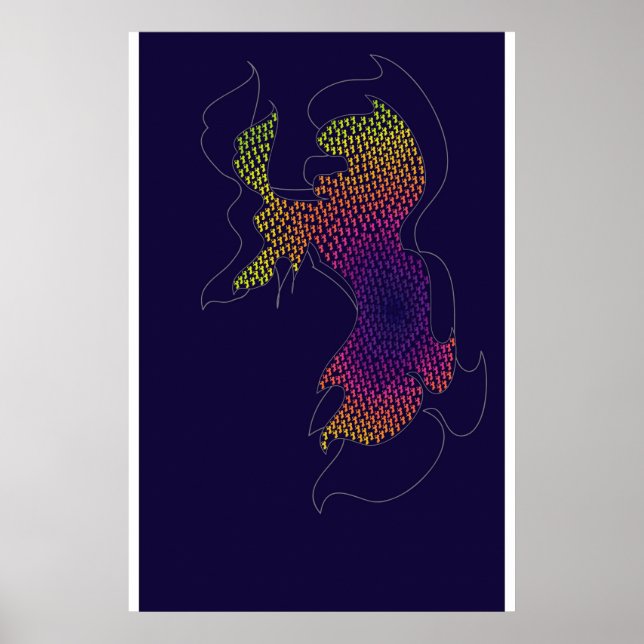 Póster Luchando contra el león (Frente)