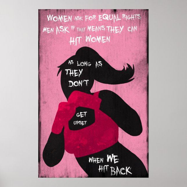 Póster Luchando contra la Poster feminista (Frente)