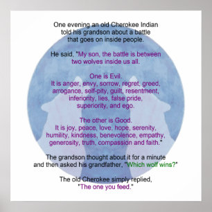 Póster Luchando contra los lobos