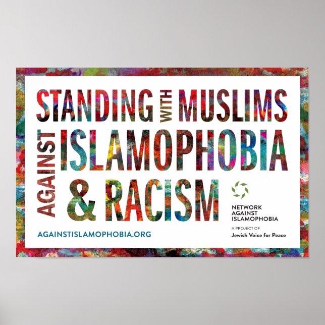 Póster Luchando contra los musulmanes y contra la islamof (Frente)