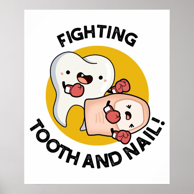 Póster Luchando contra los puntitos de boxeo divertidos e (Frente)