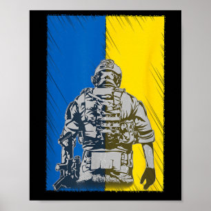 Póster Luchando Por Ucrania - Soldado Ucraniano En Defens