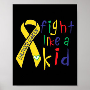 Póster Luchar Como Niños Con Cinta De Oro Para Niños Con 