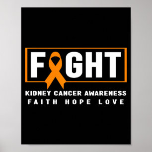 Póster Luchar contra el cáncer de riñón - cáncer de riñón